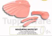 Tupperware Measuring Mates Set. Soft Pink .. Cups And Spoons