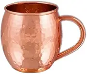THE STREETS CRAFTS EXPORTS Hammered Copper Moscow Mule Mugs Solid Pure Copper Mug Cup Capacity 16 Ounce Copper C Shape Handle (1), Medium