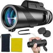 Telescope for Adults High Powered | Monoculars Telescopes - 80X Magnification Compact Lightweight for Bird Watching Stargazing & Astronomy Outdoor
