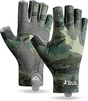 Tignapoo Fishing Gloves Men Women Fingerless Gloves for Kayaking Paddling Canoeing Boating