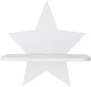 DIY Wooden Floating Shelf for Wall Use, Display and Storage Unit for Bedroom, as described, Star