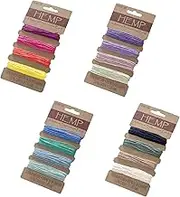 16 Colors 80 Yard Hemp Cord for Jewelry Making 1 mm, Waxed Hemp String Twine for Crafts, Wax Flax String Cord, Macrame Polyester Thread Cord for Bracelet Making Beading, B