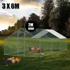 Large Walk in Pet Chicken Run Coop Cage Rabbit Hutch Ferret House w Cover 3x6x2m