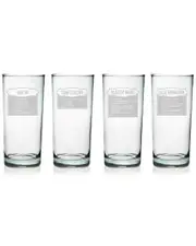 susquehanna Set of 4 Cocktail Hours 15oz Highball Glasses