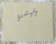 VERY RARE GIL LANGLEY SIGNED IN PERSON INDEX CARD STURT SANFL CRICKET ASHES