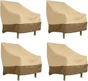 Classic Accessories Veranda Water-Resistant 38 Inch Patio Lounge Chair Cover, 4 Pack, Patio Furniture Covers