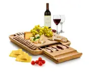 Bamboo chopping board and knife set