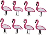[COHEALI] 12pcs Flamingo Embroidery Patches DIY Cloth Stickers for Jackets Jeans and Arts Crafts Projects Fashionable Decorative Appliques for Clothing Repair and