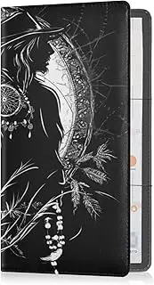 [Caihoyu] Pu Leather Car Registration and Insurance Card Holder Men Women Prefect Car Essentials Wallet for Driver Auto Owners Trailer Motorcycle Boat Western Cowboy Dream Catchers Tribal Wolf