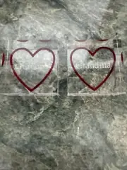 Vintage Lucite Paperweights Love Grandma And Grandpa