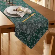 Table Runner Burlap & Cotton Tree Snowflake Table Runner Coffee Dresser Scarves Table Linen For