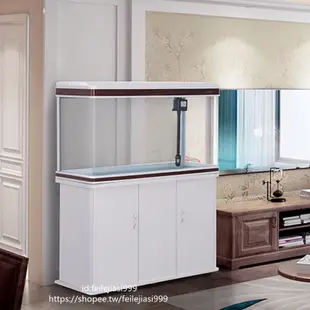 魚缸  客廳 中型家用生態懶人 免換水 大型金魚缸 水族箱 玻璃長方形 玻璃魚缸