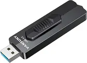 USB Flash Drive 256GB, USB 3.1 Gen 2 Flash Drive 400MB/s, VANSUNY Super Speed Solid State USB Drive Thumb Drive Slide Metal USB Memory Stick Zip Drive Jump Drive Pendrive (256G,Black)