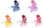 Beatifufu 5 Pcs Adorable Cartoon Goldfish Embroidery Patches Iron Sewing Appliques for DIY Repair and Decoration for Clothing Backpacks and Craft Projects