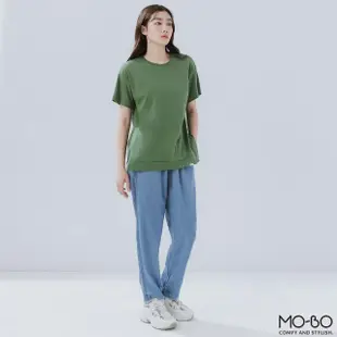 【MO-BO】MIT涼感側開衩圓領上衣