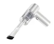 9000pa Car Vacuum Cleaner Accessories Mini Gun style Cleaner Cordless 120W Handheld Portable Vacuum Cleaner 2 filters For Auto Interior Home applianc - white