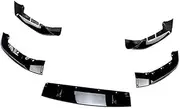 MKVAXR for BMW, 5 Series G30 2018-2020 Car Front Bumper Lower Lip Splitter Diffuser Kit Spoiler Bumper Guard Protector Spoiler Car Front Spoiler(Black Glossy Black)
