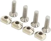 4 Pieces Surfboard Fin Screws Longboard Fin Screw Paddleboard Fin Screw and Plate for Water Sports