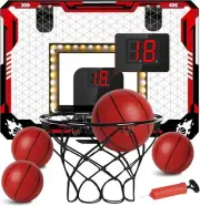 Basketball Hoop Indoor, Light Up Mini Basketball Hoop for Kid with Electronic