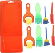 Angoily 2 Sets Painting Tool DIY Graffiti Brush with Tray Sponge Brushes for Creative Art Crafts for Childrens Hands Activities and
