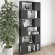 NNEVL Book Cabinet Room Divider Grey 80x24x186 cm Chipboard