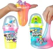ORB Gooze Charmz Mermaids and Unicorns Assorted 2 Pack - Each Container Comes with 2 Assorted Metallic Slimi Slimes and a Charm Toy - Fun, Sensory Slime to Squish and Squeeze for Kids and Adults