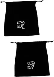 Gogogmee 2 Pcs Travel Hair Dryer Bag Hotel Hair Dryer Storage Pouch Drawstring Container Supplies