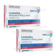 2 x APOHEALTH Loratadine 10 mg Antihistamine Non-drowsy Relief 30 Tablets = 60T