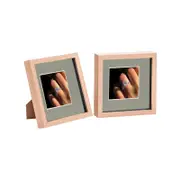 Nicola Spring Shadow Box Frames - 8 x 8" with 4 x 4" Mount - Light Wood - Pack of 2