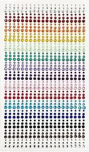 1 Sheet 900 Pcs Self Adhesive Rhinestone Stickers for Makeup & DIY Crafts, Multicolors Stick-on Jewels Gems for Body Face Hair Nail Eyes (15 Colors & 3 Sizes)