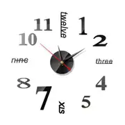 2Set Acrylic Diy Large Wall Clock Mirror Surface Sticker Home Office Decor