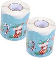 ZUNOXAZ 2 Rolls Christmas Border Stickers Iridescent Tassel Neon Poster Bulletin Strips Things Dot Space Festival Bulletin Nose Letters Ruffle Xmas Bulletin Board Decorations Coated Paper
