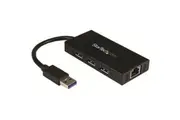 StarTech.com USB 3.0 Portable Hub with Gigabit Ethernet