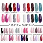 UR SUGAR 10 Bottles UV LED Gel Polish Set Base Top Coat Nail Varnish Matte Color