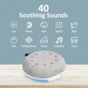 White Noise Machine, Portable Sound Machine With 40 Soothing Sounds, USB Recharg
