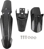 Brilluxa Rear Cushion FENDERs Front Rea Carbon Fiber Motorcycle FENDERs Mud Guard Rear Mud Guard Back Mudguard Protector for SURRON Light Bee X S (Kolfiber Stil)