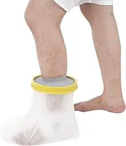Waterproof Ankle & Foot Cast Cover, Adult Watertight Wound Protector Shower Foot Bag, Water Resistant Heel Protector Shower Boot Cover for Shower Bath, Diameter 6.5", 12"(30cm) in Length