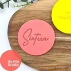 Number Sixteen Birthday Cookie Cutter Stamp Fondant Embosser