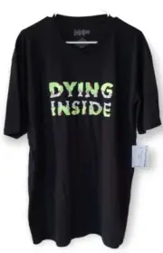 Lularoe "Dying Inside" 2X Rocker T Shirt Top Halloween Zombie New!