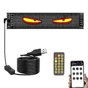 Programmable Flexible LED Car Display - Devil Eyes Light Car Lampshade | RGB Lamp Lampshade, Funny Light, Screen