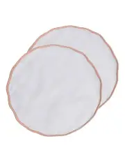 [Ladelle] Scalloped Round Placemat 2 Pack in White