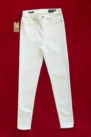 Buffalo David Bitton High Rise Jeans Womens Size 26 White Stretch Denim SKYLAR