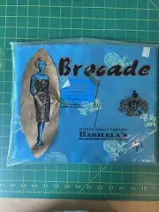 Hong Kong Luxury Brocade Fabric Turquoise Blue Asian Harilela's Vintage Material