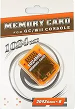 whiteeeen 1024MB 1G Game Memory Card 16344 Blocks High Speed for Gamecube and Wii Console