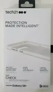 New Tech21 Evo Check Case for Samsung Galaxy S8+ Plus - Clear/White