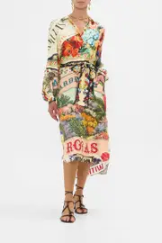 HIGH LOW MIDI SHIRT DRESS AROMATIC AMOR