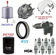 Tune Up Kit Filters Cap Wire Spark Plugs For FORD MUSTANG V6 3.8L 1985-1986 (for: Ford)