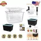 12 Quart BPA-Free Sous Vide Container Kit with Rack & Sleeve for ANOVA Cookers