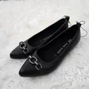 Anne Klein Women's Oddena Comfort Flat. Black. Size 7. New.Pointed toe women's