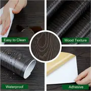 Brown Wood Contact Paper 24x196in Self Adhesive Wallpaper Shelf Liners Cabinets Countertops